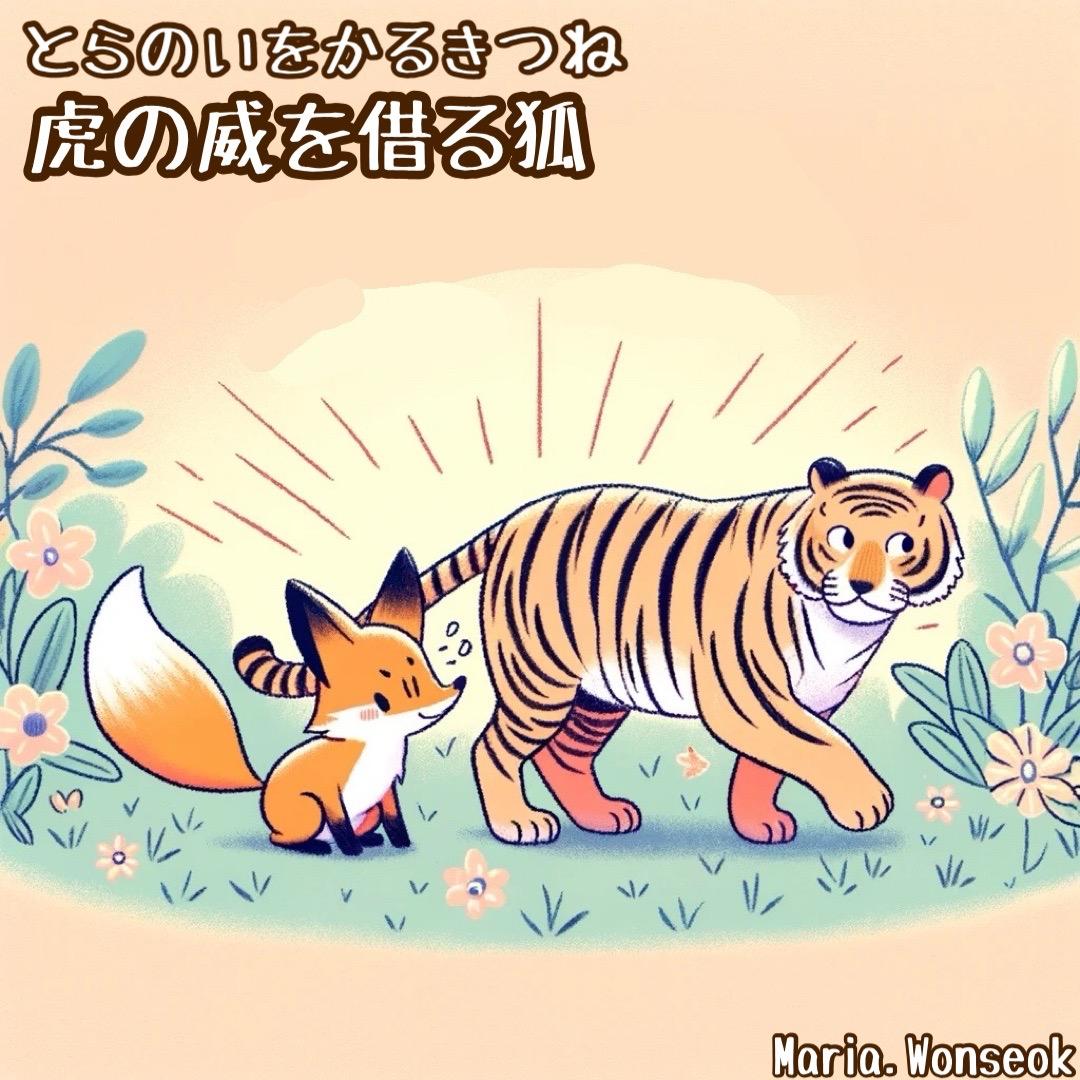 虎の威を借る狐 (호랑이의 위엄을 빌린 여우) | A fox that borrows the power of a tiger.